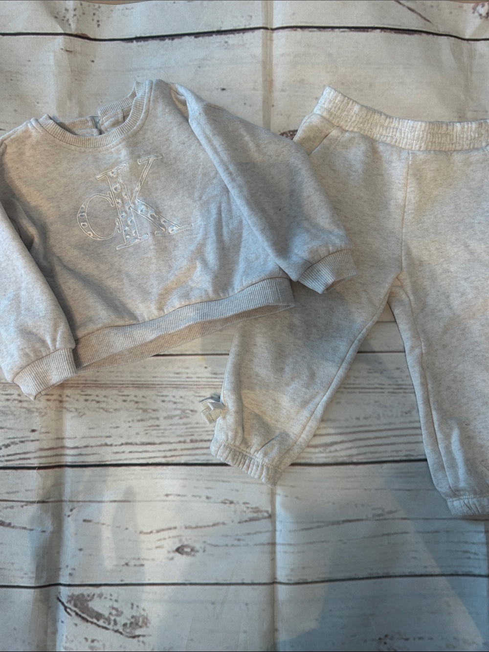 Calvin Klein Kids Heather Gray Sweatshirt & Joggers Set